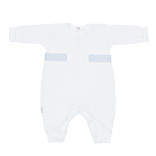 Paty Gingham Tab Paty Knit Romper