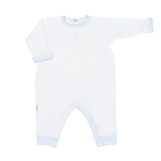 Paty Knit Romper with Pima Trim