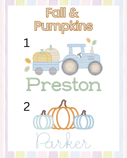 Boys Fall/Pumpkins (Multiple Options)