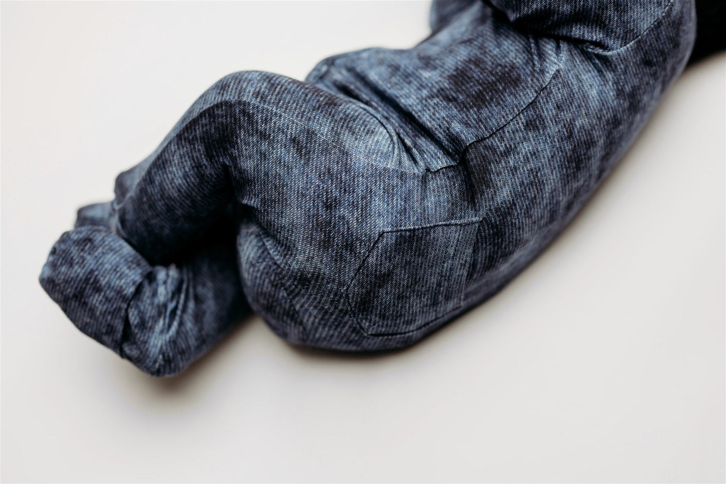 Denim Print | Convertible Two-Way Zip Footie