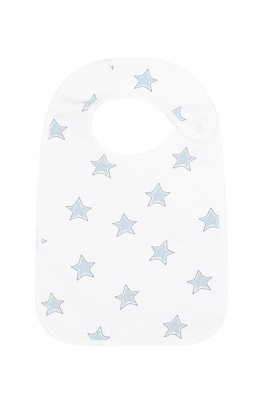 Blue Stars Print Feeding Bib