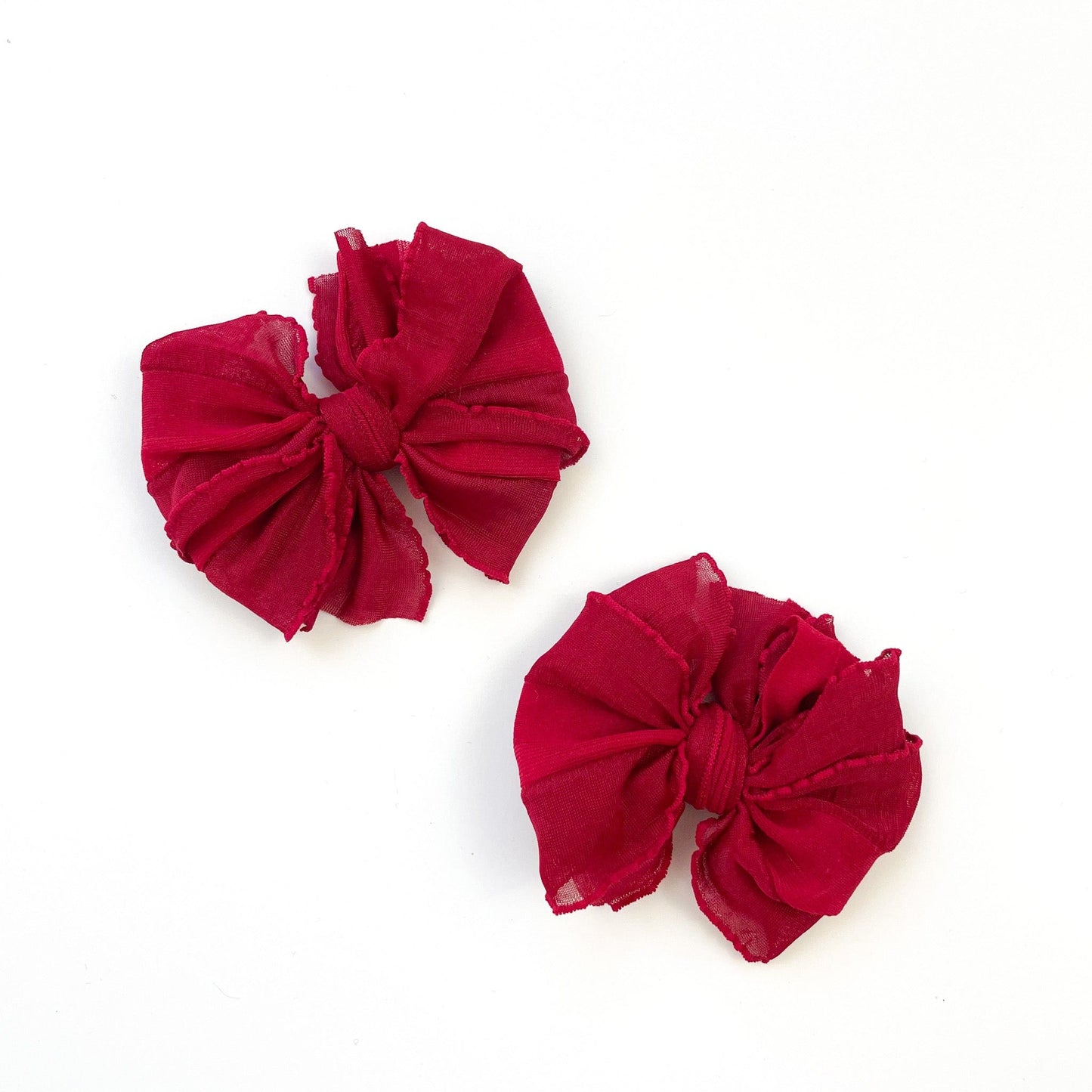 Ruffle Clip | Deep Red