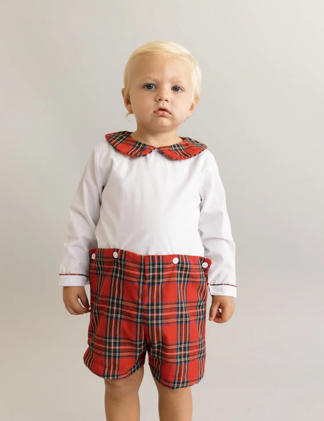 Boy Monogram Plaid Set- PRE ORDER Mid-Late November