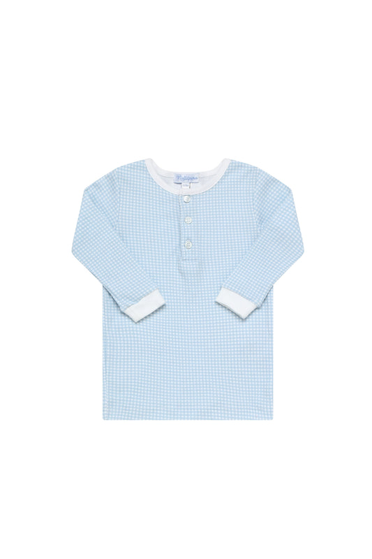 Blue Gingham Baby Pajamas