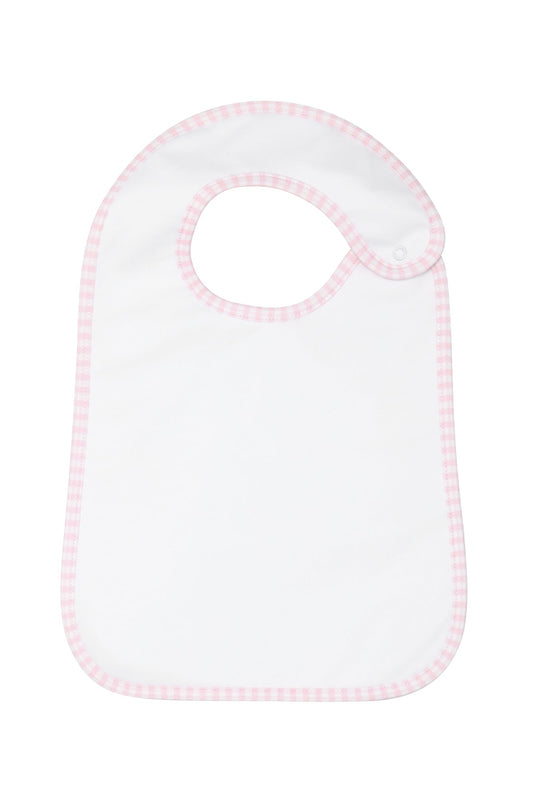 Pink Gingham Feeding Bib