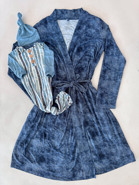 Denim Print | Mommy Robe