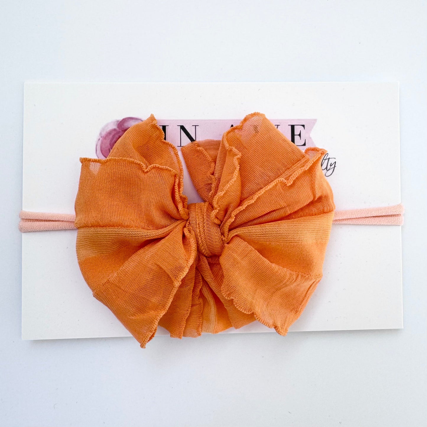Skinny Mini Ruffled Headband | Dreamsicle