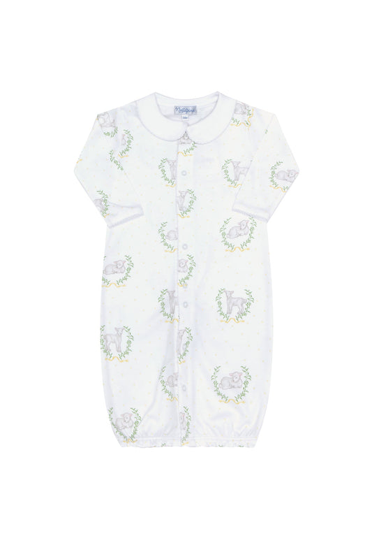 Yellow Lamb Print Converter Gown
