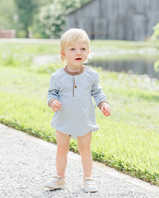 Nathan Bubble- Dusty Sage Stripe/Light Brown