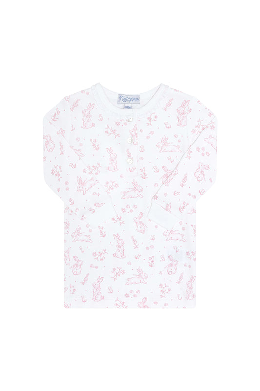 Pink Bunny Toile Pajama