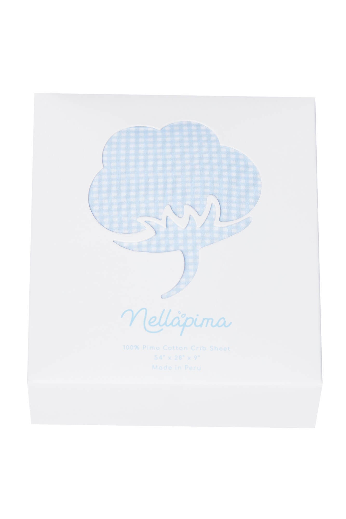 Blue Gingham Crib Sheets