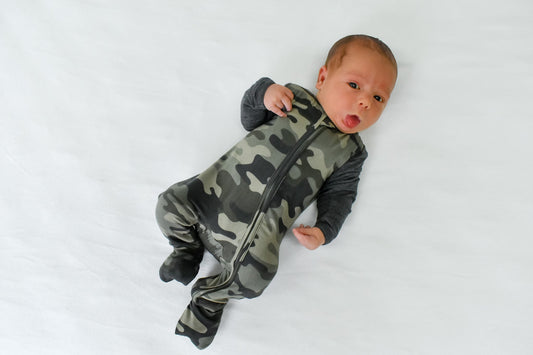 Camo | Convertible Two-Way Zip Footie