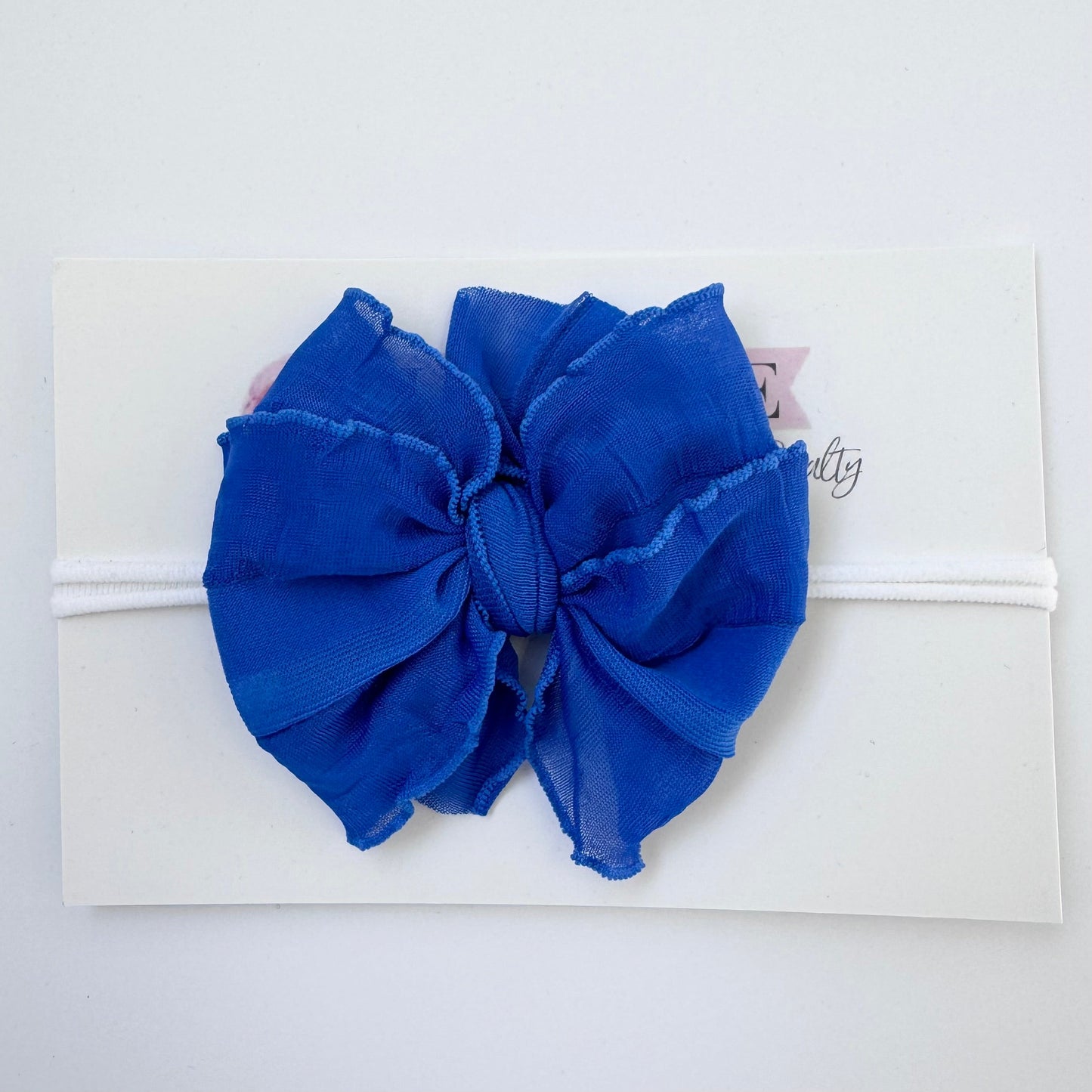 Skinny Mini Ruffled Headband | Royal Blue