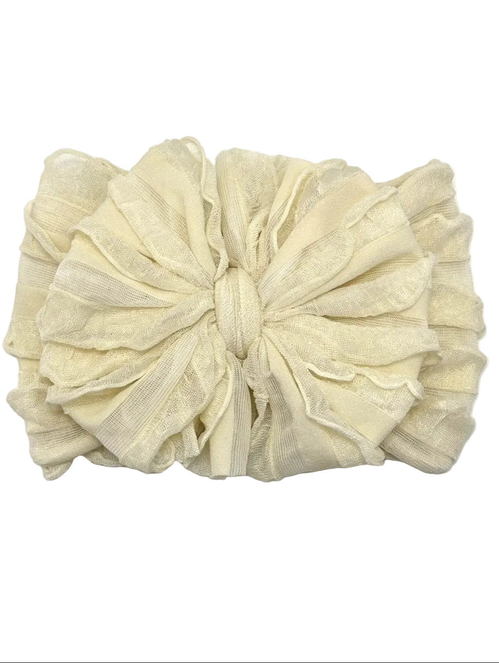 Ruffled Headband | Sugar Cookie