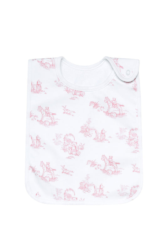 Pink Toile Baby Feeding Bib