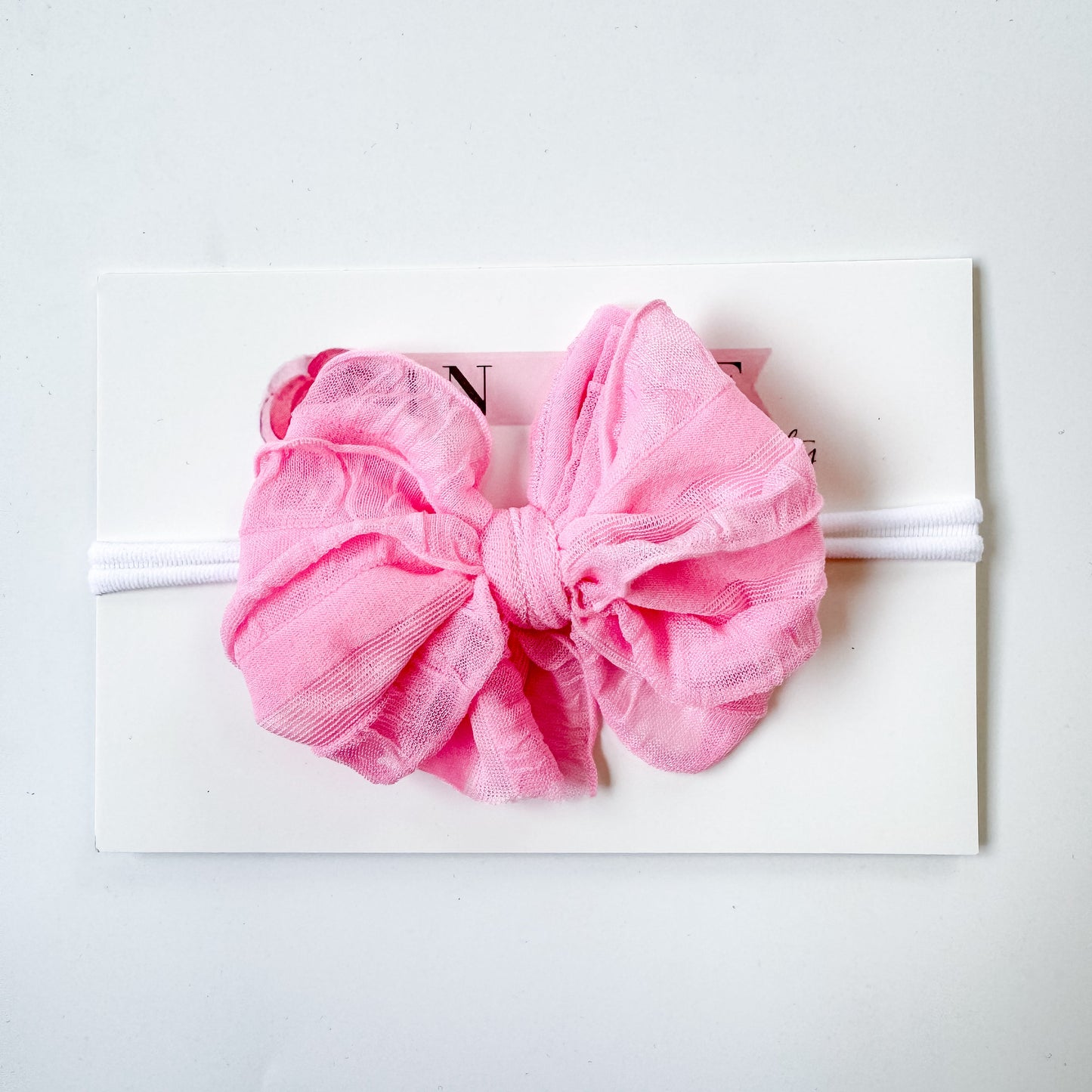 Skinny Mini Ruffled Headband | Bubblegum