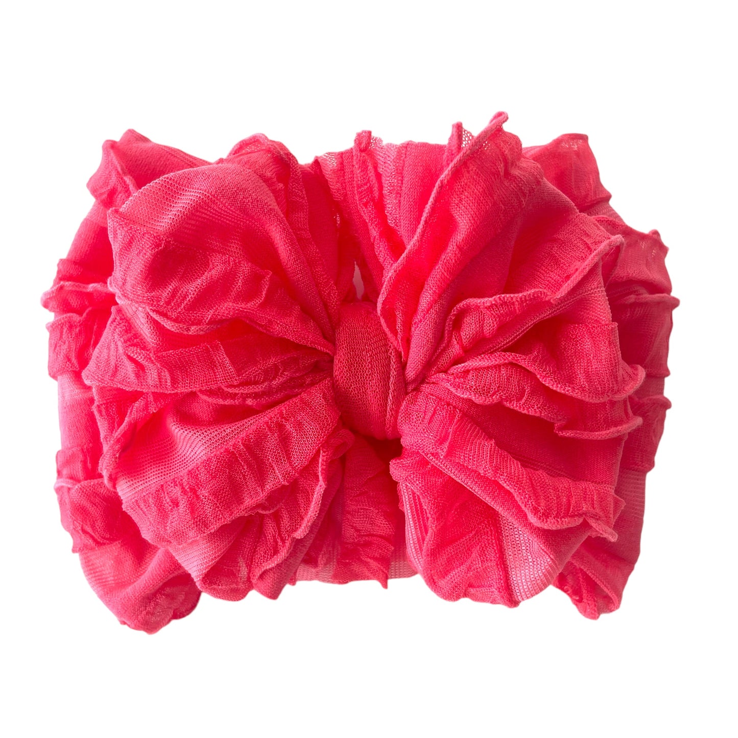Ruffled Headband | Coral
