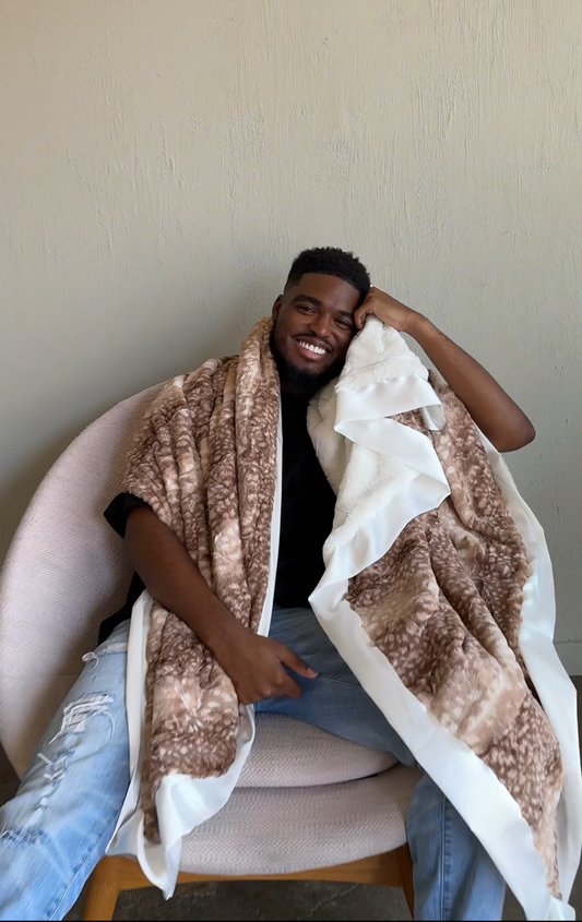 Adult Luxe | Fawn Ivory Blanket