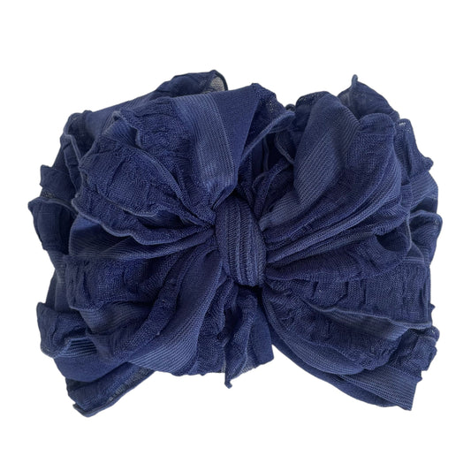 Navy | Signature Ruffled Baby Headband