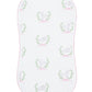 Pink Lamb Print Burp Cloth