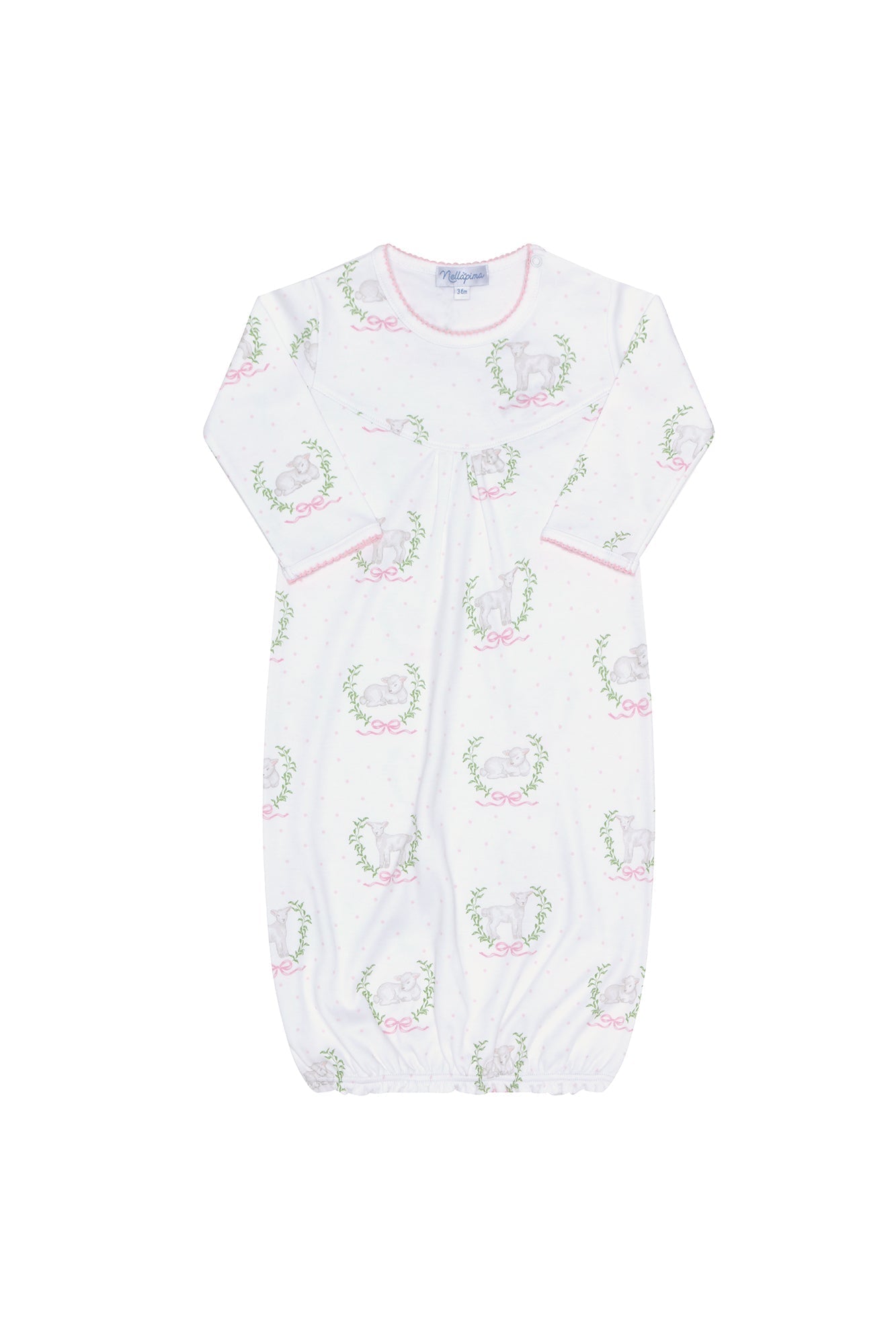 Pink Lamb Print Gown