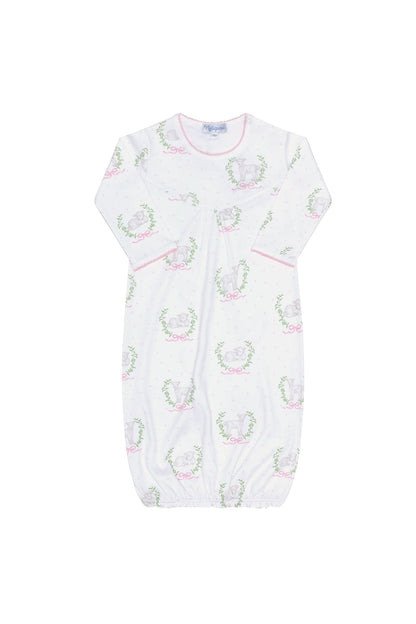 Pink Lamb Print Gown