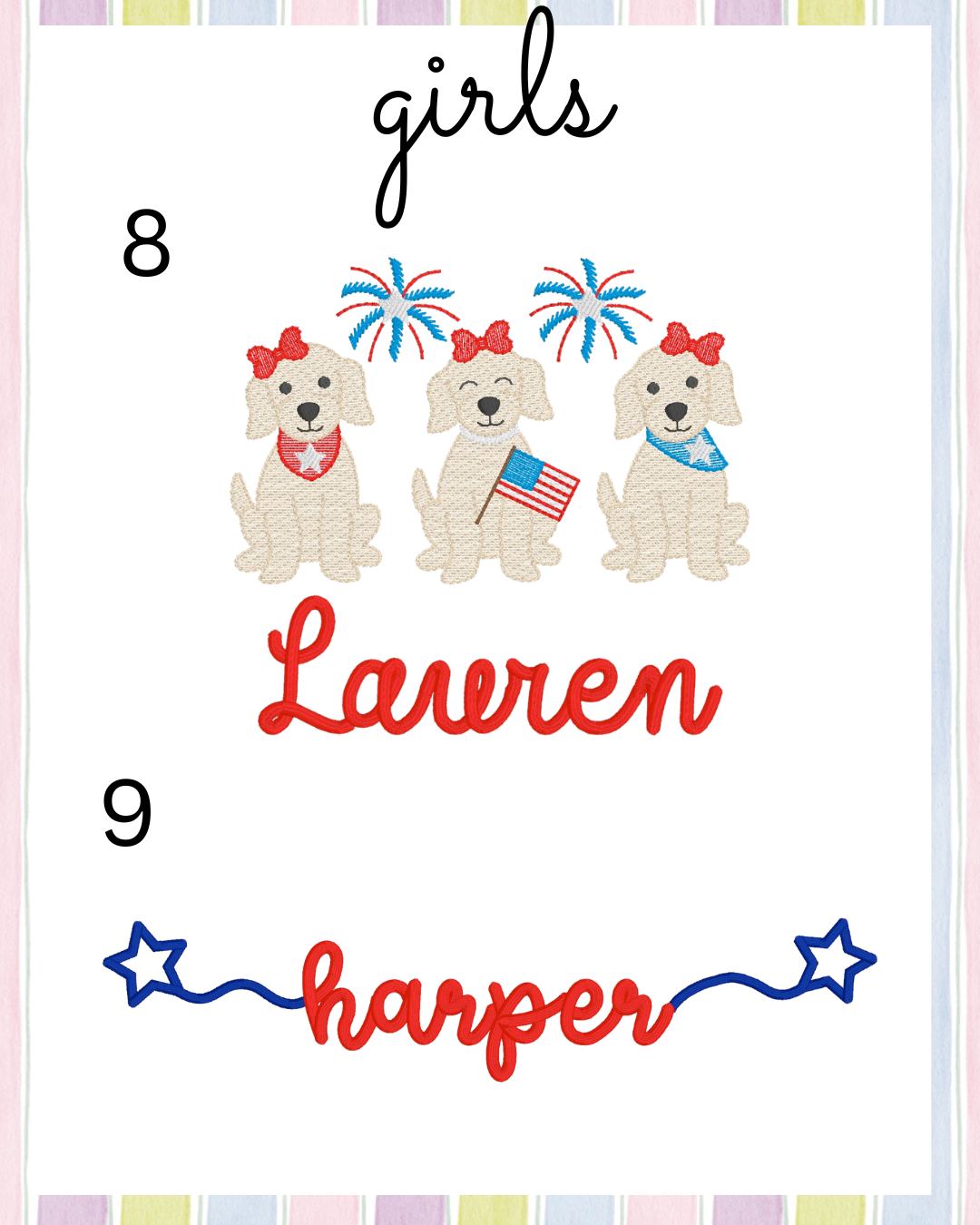 Girls Patriotic Short Sleeve Bubble