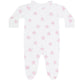 Pink Stars Print Crossover Footie