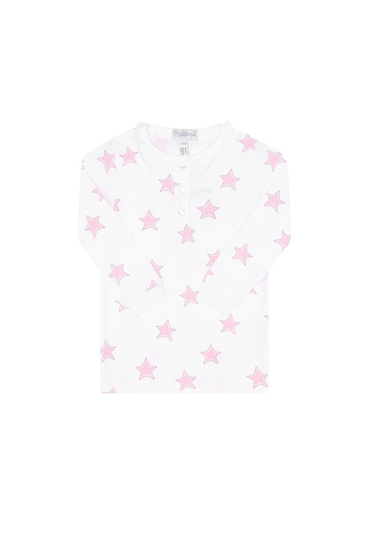 Pink Stars Print Pajama