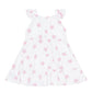 Pink Stars Print Ruffle Dress