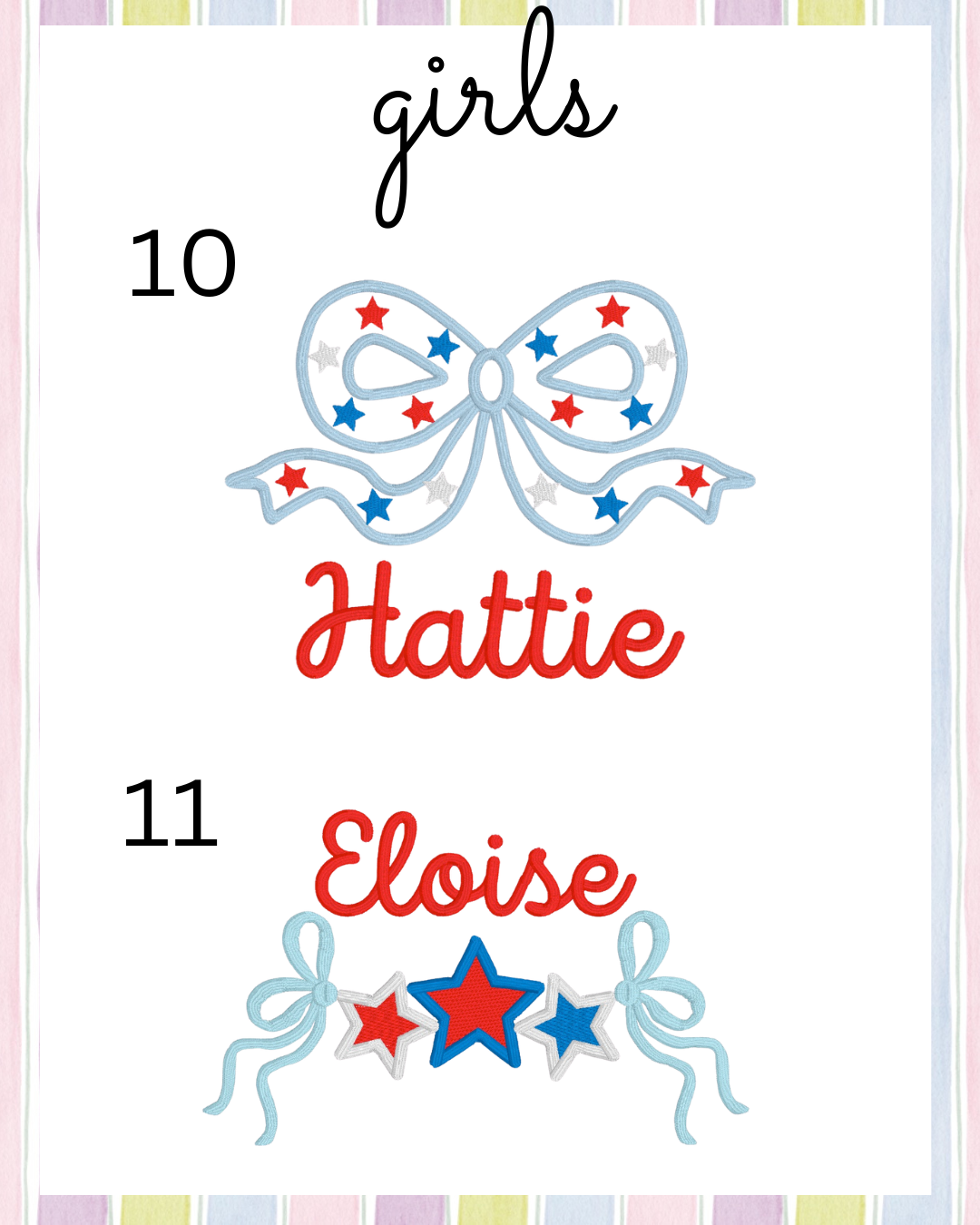 Girls Patriotic Short Sleeve Bubble