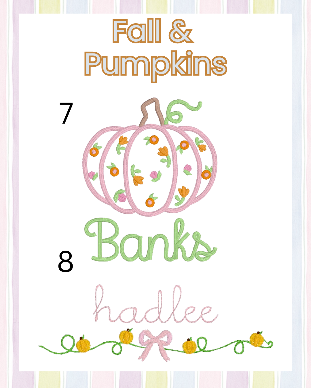 Girls Fall/Pumpkins (Multiple Options)