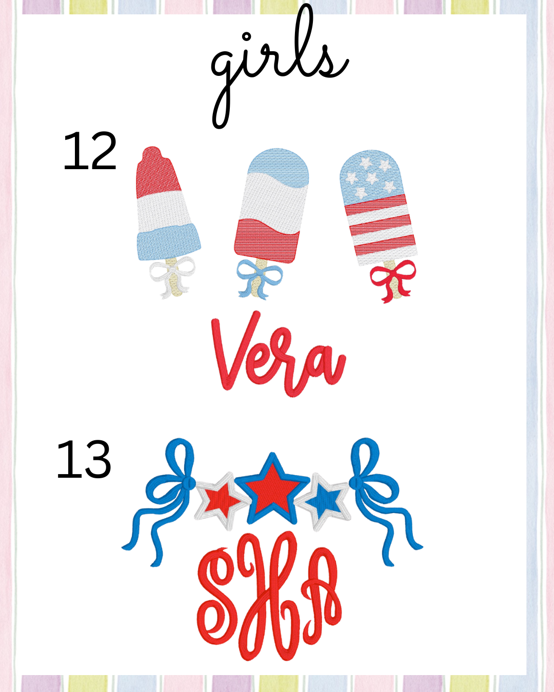 Girls Patriotic Short Sleeve Bubble