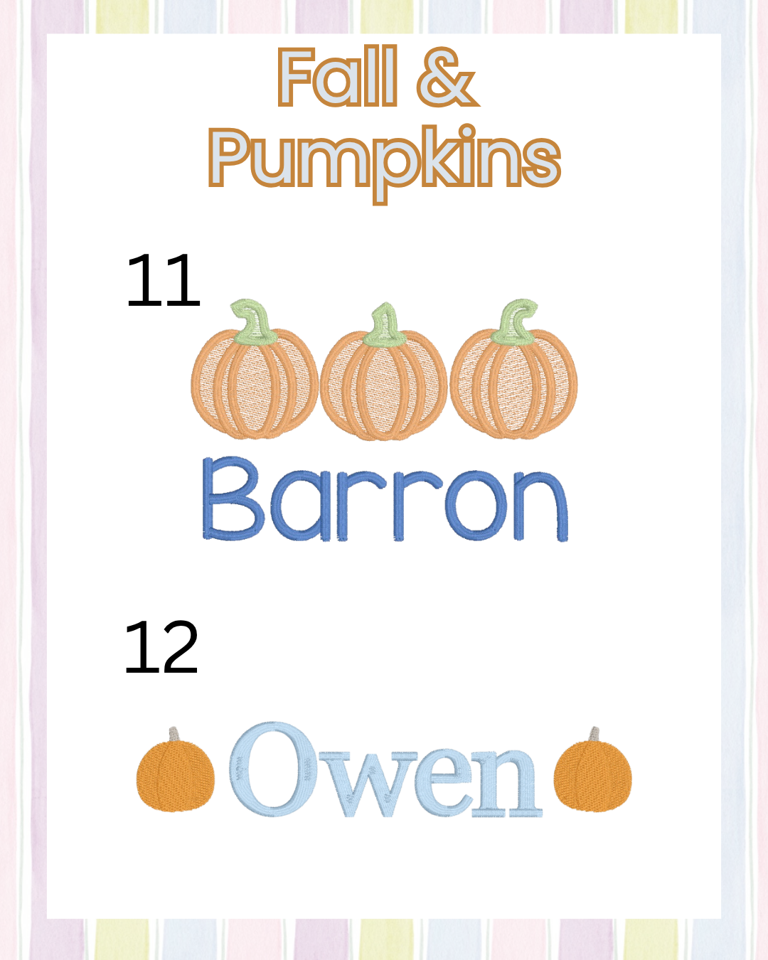 Boys Fall/Pumpkins (Multiple Options)