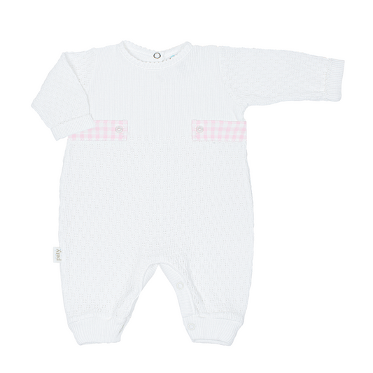 Paty Gingham Tab Paty Knit Romper