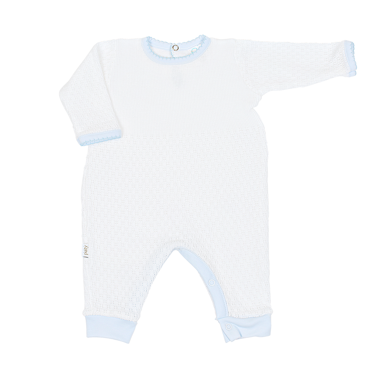 Paty Knit Romper with Pima Trim
