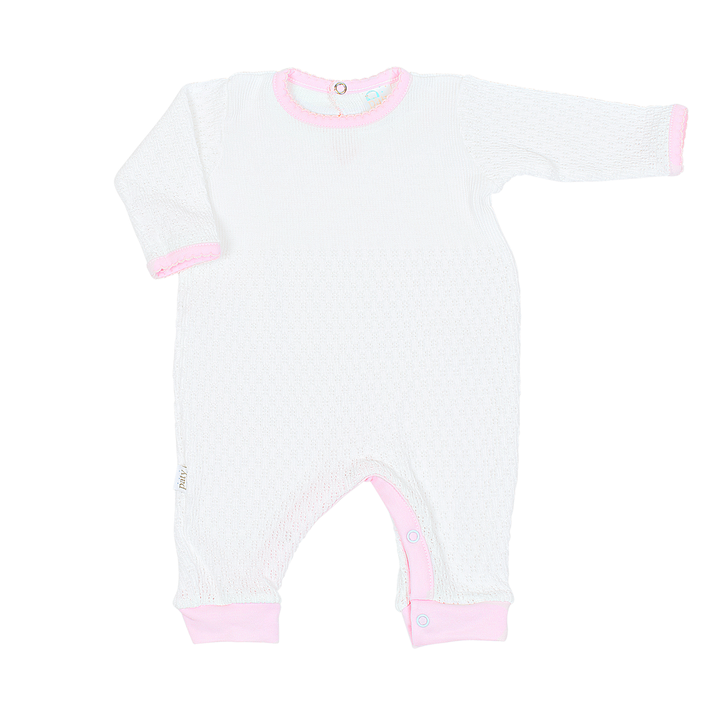 Paty Knit Romper with Pima Trim