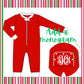 Baby Christmas Zip Up Jammies- PRE ORDER Mid-Late November