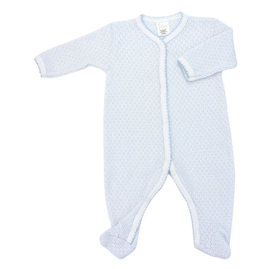 Knit Footie - Blue