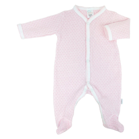 Knit Footie - Pink