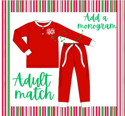 Adult Christmas Pajamas- PRE ORDER Mid-Late November