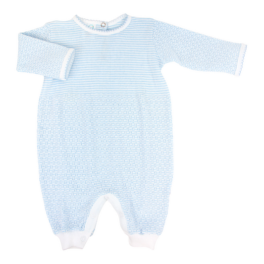 Paty Knit Long Sleeve Solid Color Romper