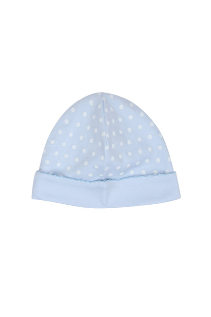 Blue Polka Dots Baby Hat