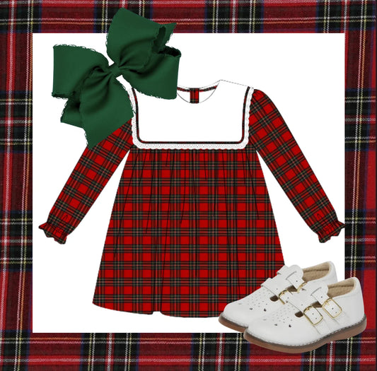 Plaid Girls Christmas Dress- PRE ORDER Mid-Late November