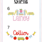 Girls Back to School Peter Pan Collar Bubble
