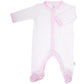 Paty Knit Pinstripe Footie with Pima Trim