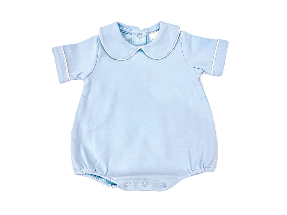 Boys Easter Short Sleeve Peter Pan Collar Bubble