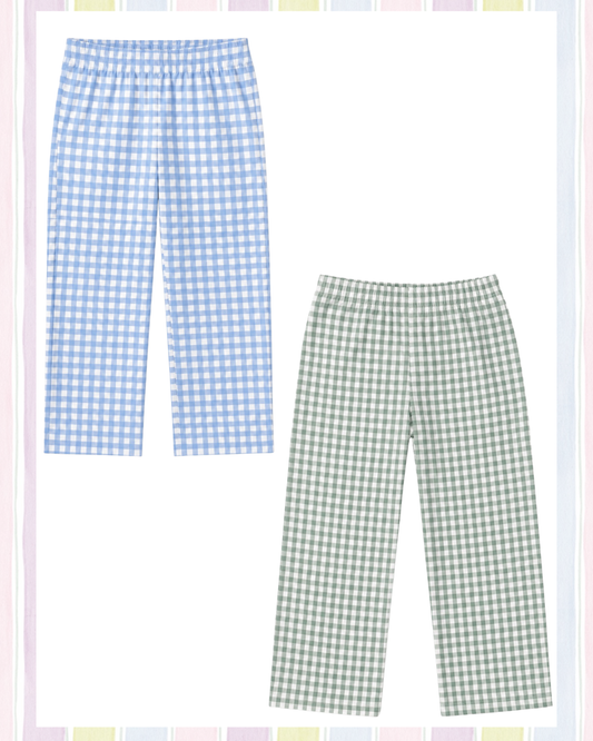 Gingham Knit Pants