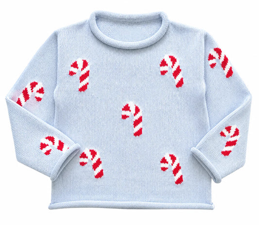 Candy Canes Roll Neck Sweater- PRE ORDER Mid-Late November