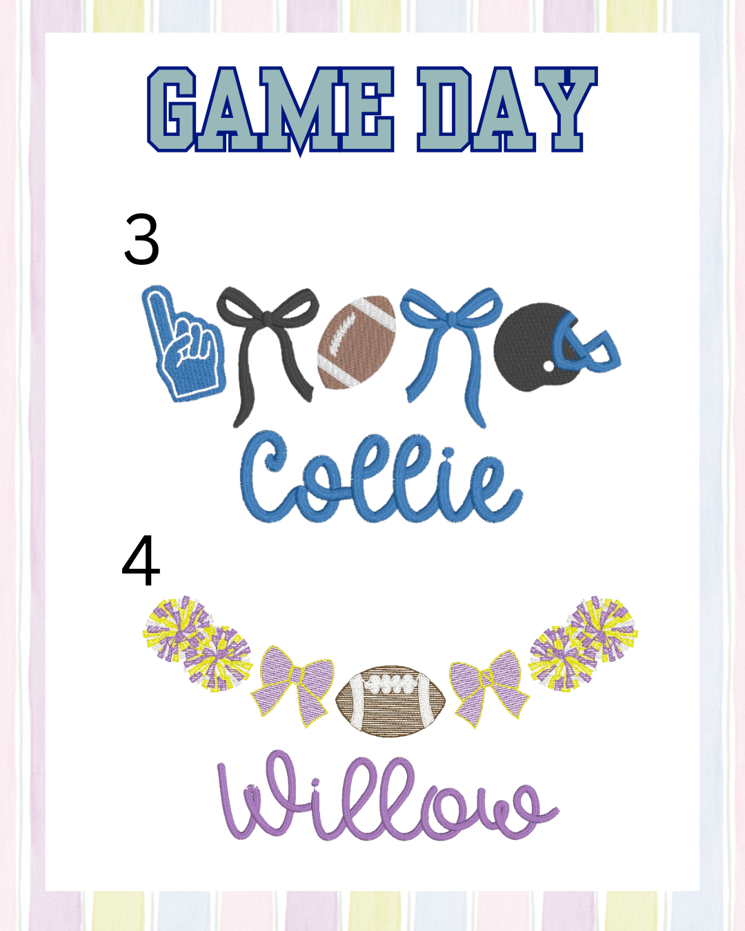Girls Game Day Peter Pan Collar Bubble